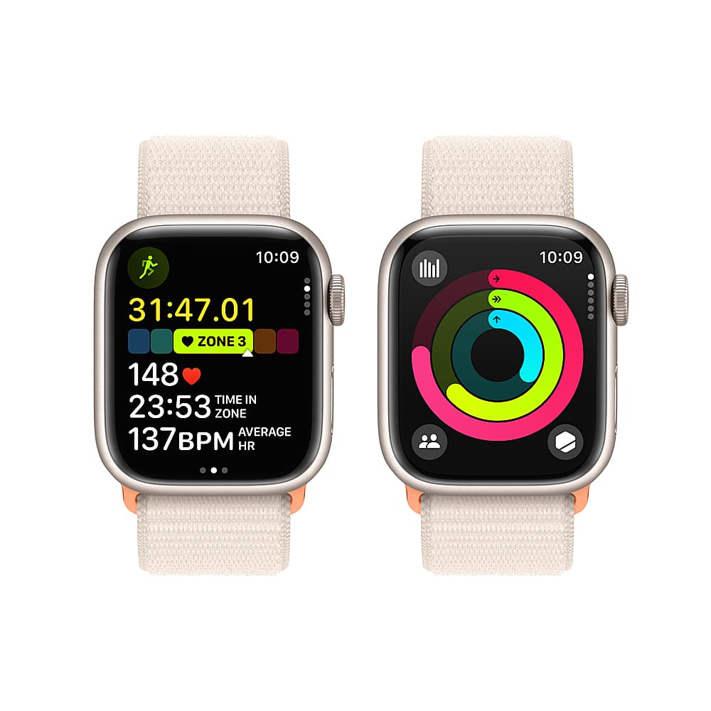 Apple Watch Series 9 (GPS) 41mm Starlight Aluminum Case with