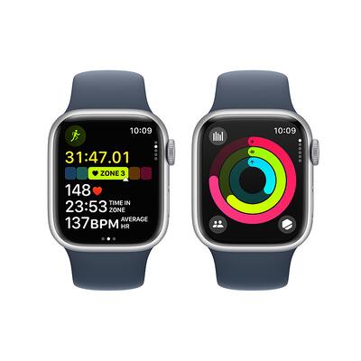 Apple Watch Series 9 (GPS) 41mm Silver Aluminum Case with Storm Apple Watch Series 9 (GPS) 41mm Silver Aluminum Case with Storm