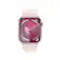 Angle. Apple - Apple Watch Series 9 (GPS) 41mm Pink Aluminum Case with Light Pink Sport Band with Blood Oxygen - M/L - Pink.