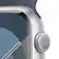 Alt View 12. Apple - Apple Watch Series 9 (GPS) 45mm Silver Aluminum Case with Storm Blue Sport Band with Blood Oxygen - S/M - Silver.
