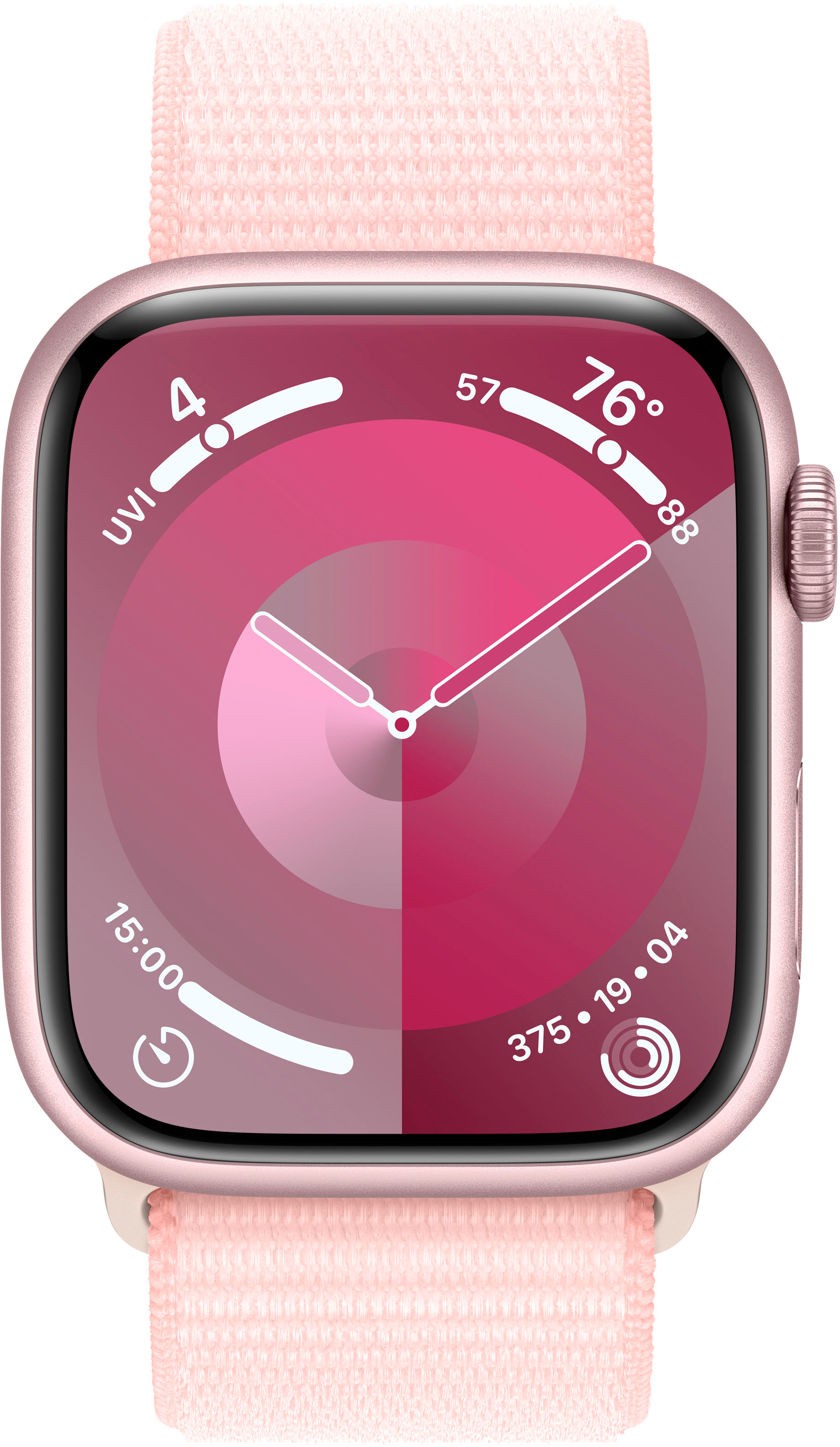 Apple Watch Series 9 (GPS) 45mm Pink Aluminum Case with Light Pink Sport  Loop Pink MR9J3LL/A - Best Buy
