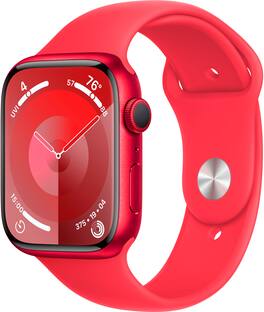 Apple Cert Refurb Watch Series 9 GPS 45mm PRODUCT RED Aluminum Case w PRODUCT RED Sport Band S/M PRODUCT RED 2023 - (PRODUCT)RED - (2023)