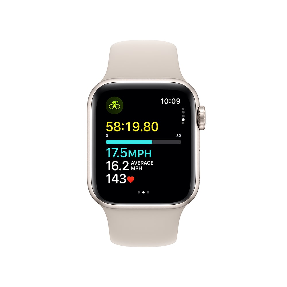 Apple Watch Se Gps (2023, 2nd Generation) 40mm Starlight Aluminum Case With  Starlight Sport Band - S/m : Target