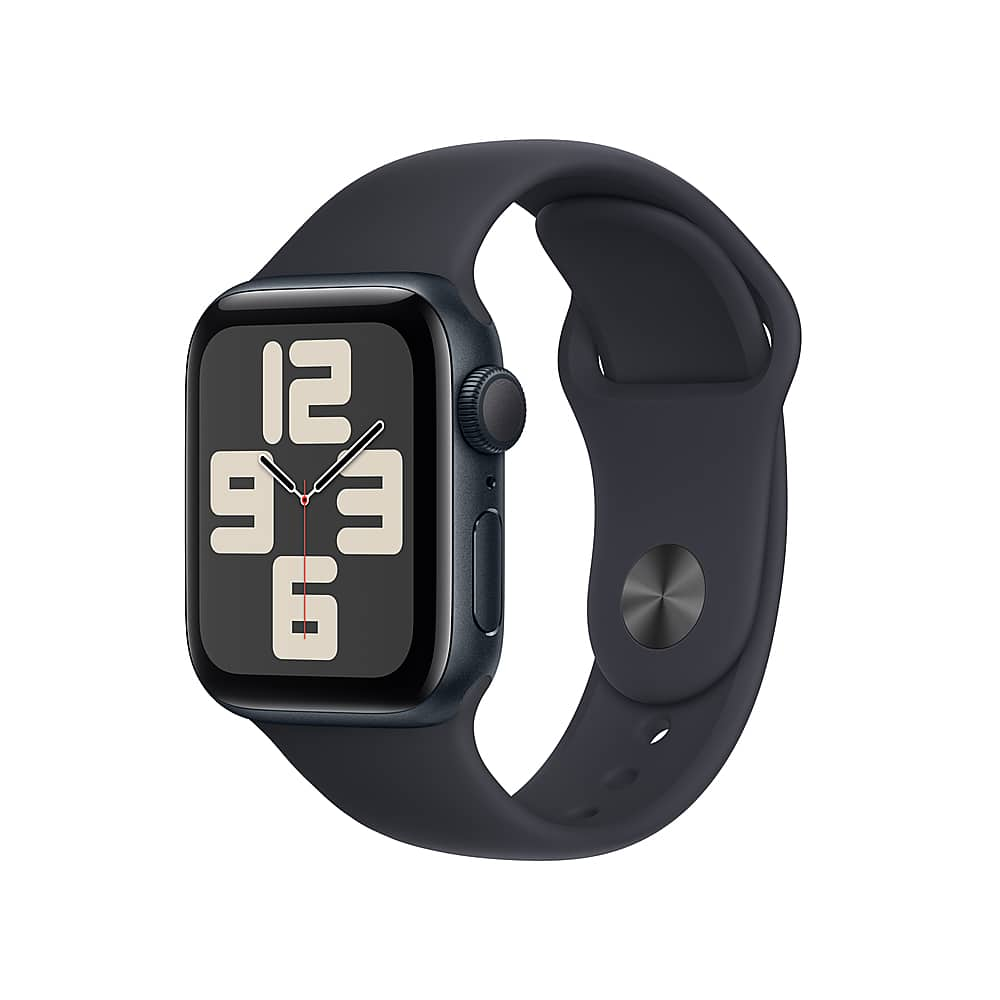 Photo 1 of Apple Watch SE 2nd Generation (GPS) 40mm Midnight Aluminum Case with Midnight Sport Band - S/M