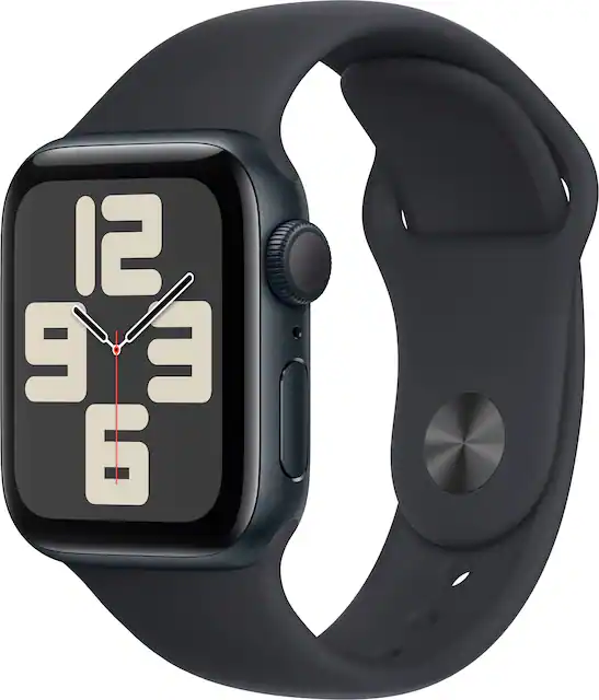 Apple Watch SE 2nd Generation GPS 40mm Midnight Aluminum Case with Midnight Sport Band M L Midnight MR9Y3LL A Best Buy