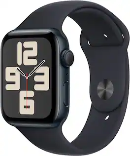 Refurbished Excellent - Apple Watch SE 2nd Generation (GPS) 44mm Midnight Aluminum Case with Midnight Sport Band - S/M - Midnight - (2022)