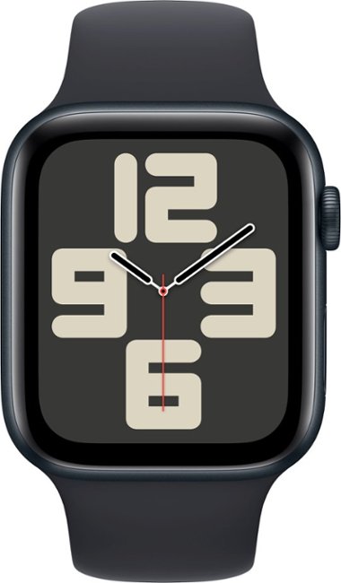 Apple Watch SE 2nd Generation (GPS) 44mm Midnight Aluminum Case with Midnight Sport Band - M/L - Midnight_1