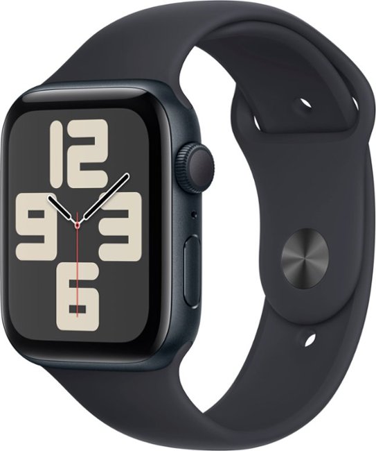 Apple Watch SE 2nd Generation (GPS) 44mm Midnight Aluminum Case with Midnight Sport Band - M/L - Midnight_0