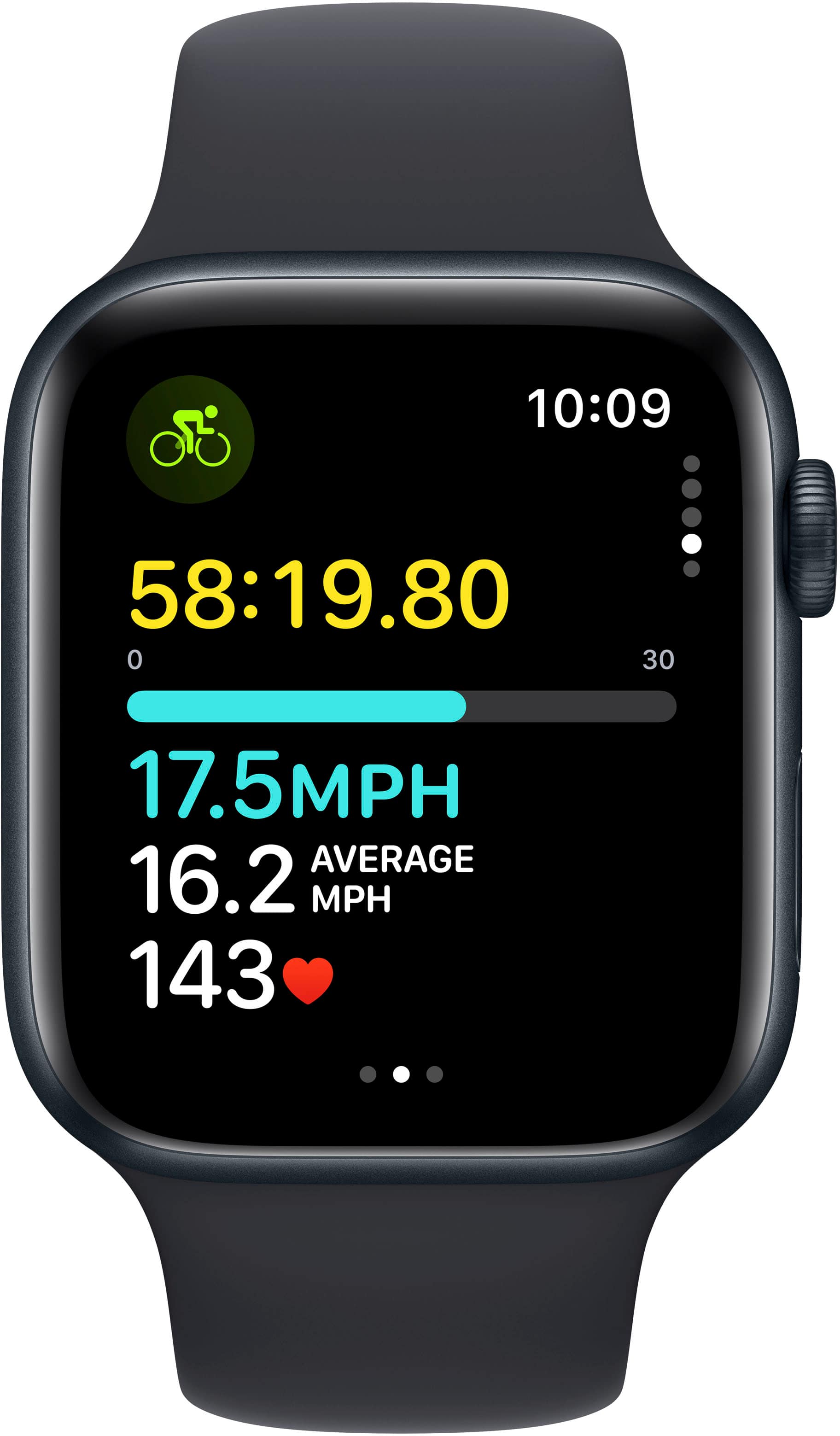 Apple Watch SE (2nd Gen) GPS + Cellular 44mm Midnight Aluminum Case with  Midnight Sport Band - M/L 