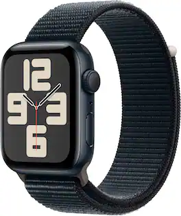 Refurbished Apple Watch SE 2nd Generation (GPS) 44mm Midnight Aluminum Case with Midnight Sport Loop - Midnight - (2022)