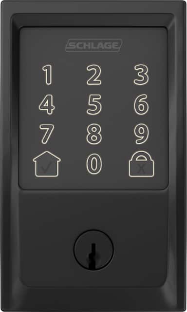 Schlage Encode Wi Fi Touch Screen Deadbolt Matte Black Be489wbcen622 Best Buy