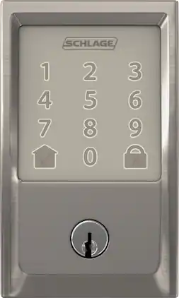 Schlage - Encode Wi-Fi Touch Screen Deadbolt - Satin Nickel