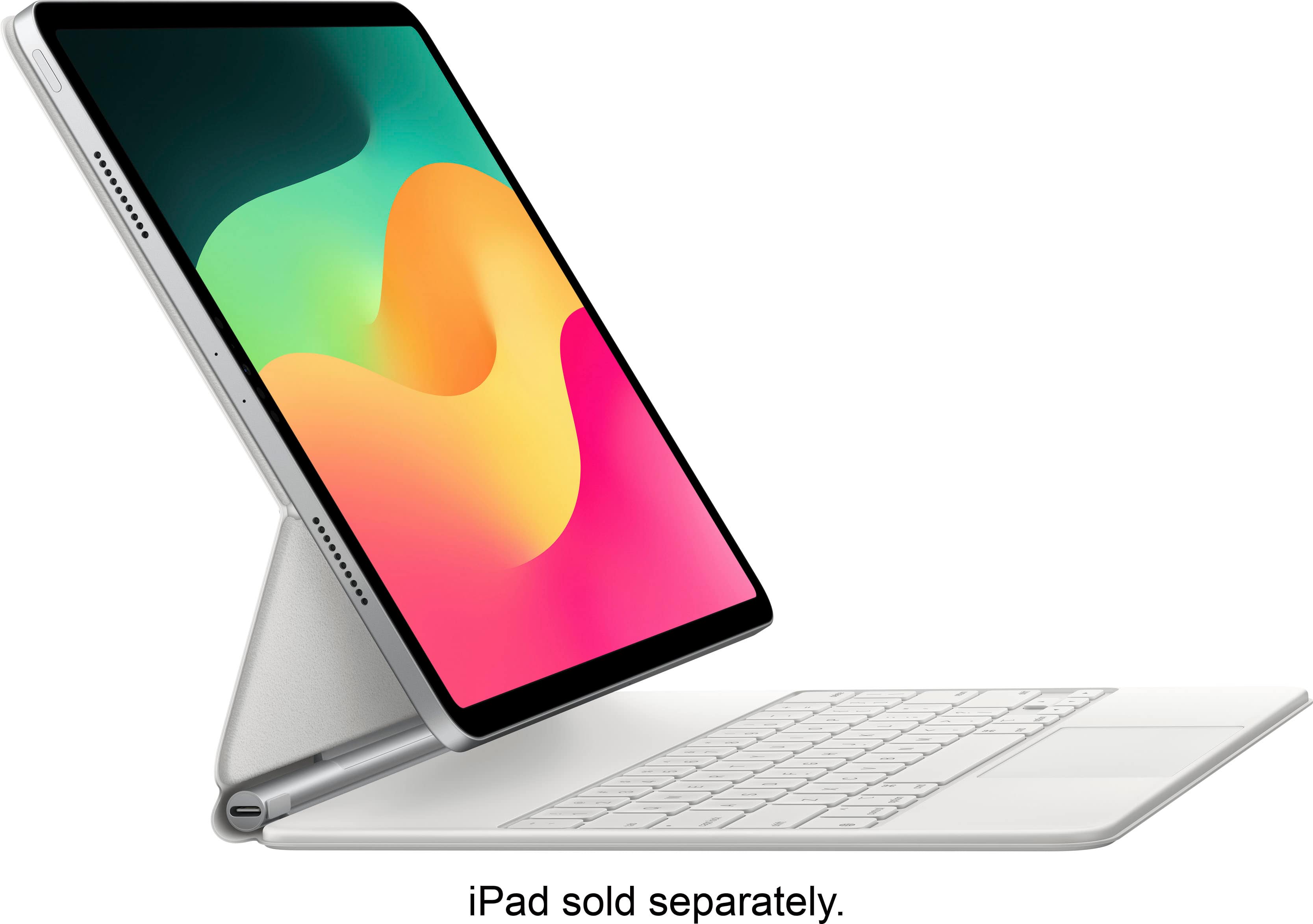 Angle. Apple - Magic Keyboard for iPad Air 13" (M2) - White.