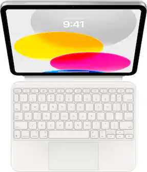 Front. Apple - Magic Keyboard Folio for iPad 10.9-inch - White.