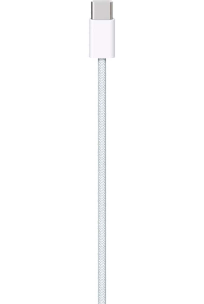 Apple - USB-C Woven Charge Cable (1m) - White - Front_Zoom