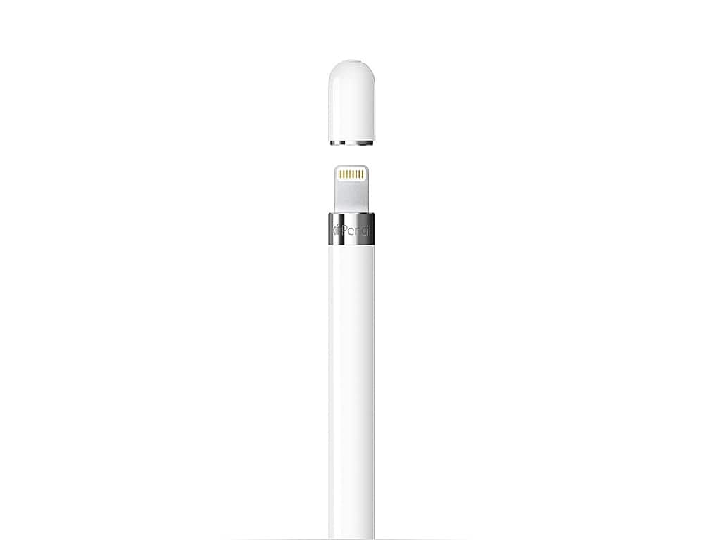 Alt View 12. Apple - Pencil (1st Generation) with USB-C to Pencil Adapter - White.