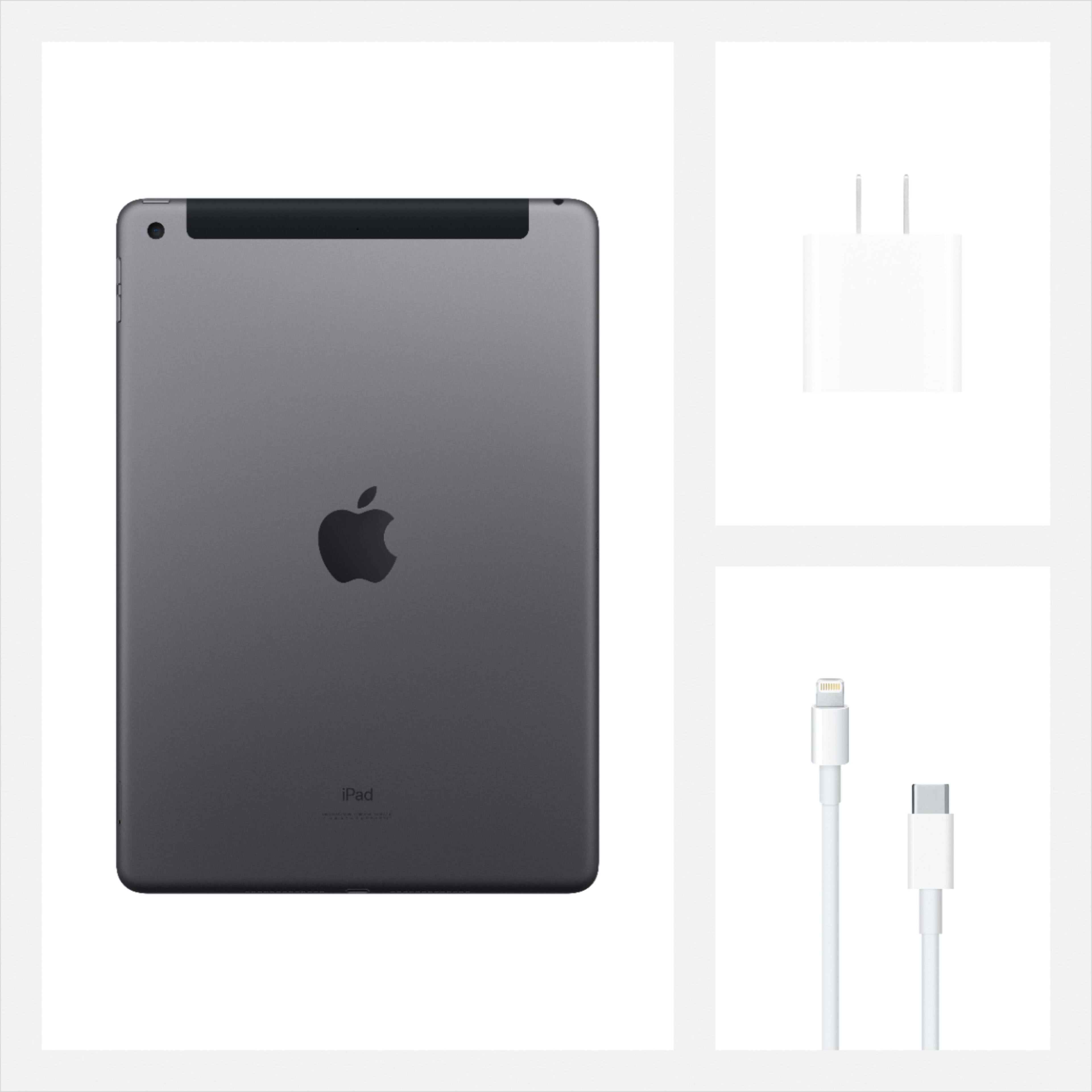Alt View 16. Apple - Geek Squad Certified Refurbished 10.2-Inch iPad - (8th Generation) with Wi-Fi + Cellular - 32GB (Unlocked) - Space Gray.