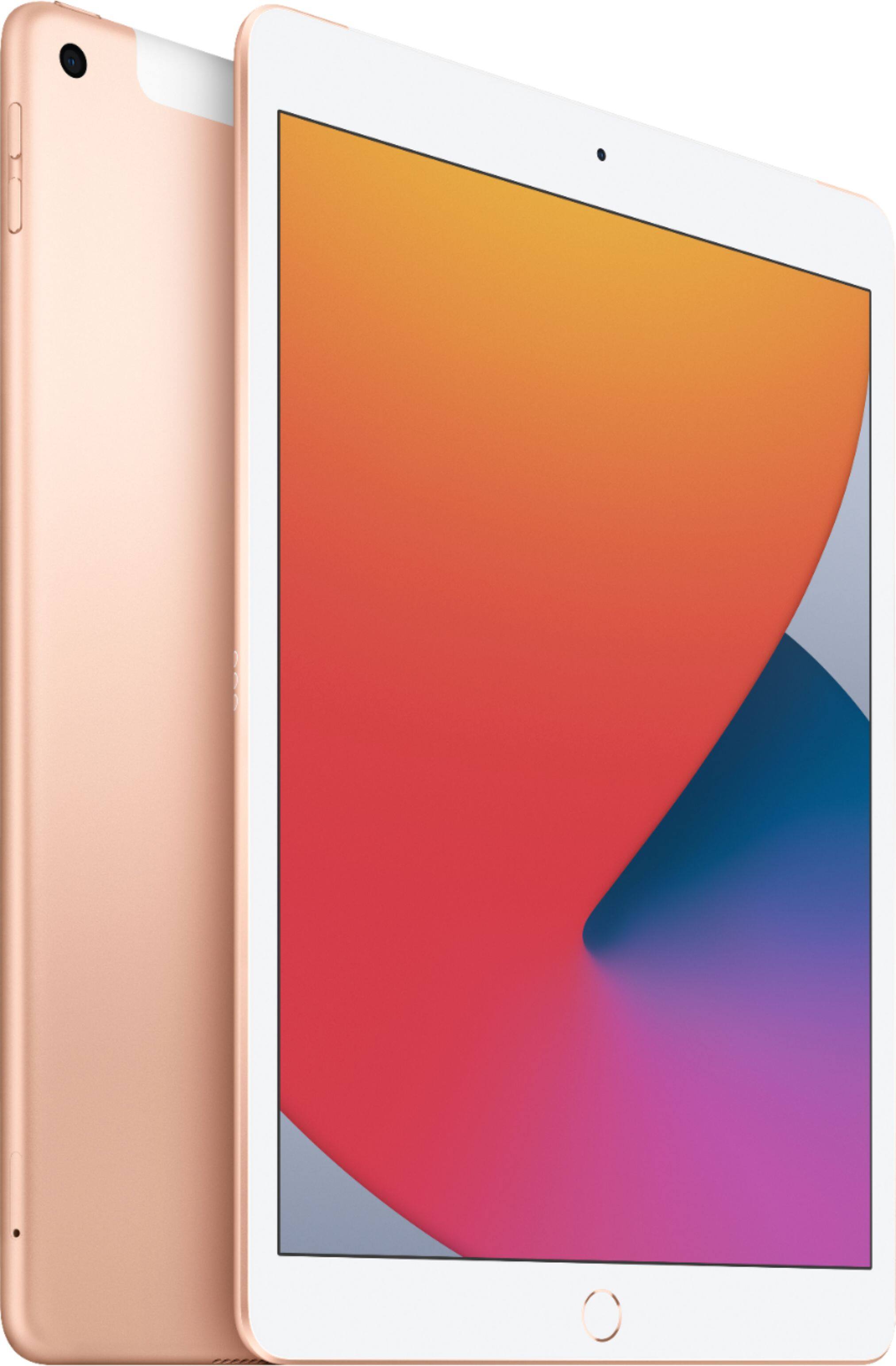 Alt View 11. Apple - Geek Squad Certified Refurbished 10.2-Inch iPad - (8th Generation) with Wi-Fi + Cellular - 32GB (Unlocked) - Gold.