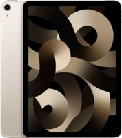 Apple - 10.9-Inch iPad Air (5th Generation) with Wi-Fi + Cellular - 256GB - Starlight (Unlocked) - Angle_Zoom