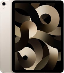 Apple - 10.9-Inch iPad Air - Latest Model - (5th Generation) with Wi-Fi + Cellular - 256GB - Starlight (Unlocked) - Angle_Zoom
