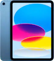 Apple - 10.9-Inch iPad - Latest Model - (10th Generation) with Wi-Fi + Cellular - 256GB - Blue (Unlocked) - Front_Zoom