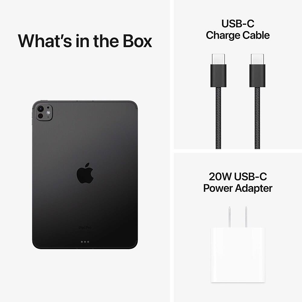 What's in the Box: USB-C Charge Cable, 20W USB-C Power Adapter, and Peak Performance Charging Cable.