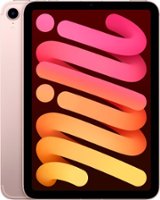 Apple - iPad mini (6th Generation) Wi-Fi + Cellular - 256GB - Pink (Unlocked) - Front_Zoom