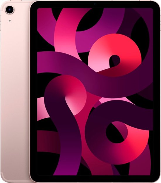 Apple – 10.9-Inch iPad Air – Latest Model – (5th Generation) with Wi-Fi + Cellular – 256GB – Pink (Unlocked)