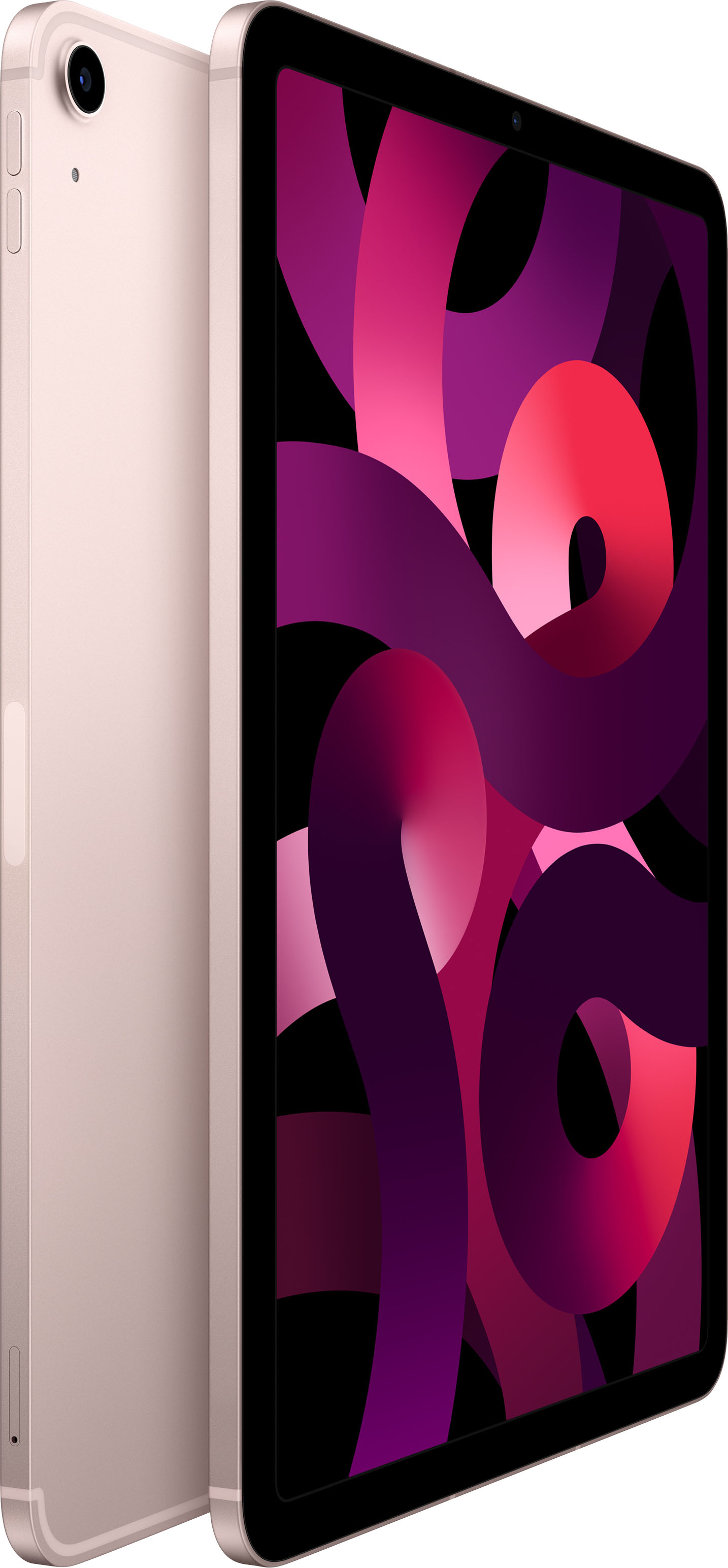 Left View: Apple - 10.9-Inch iPad Air (5th Generation) with Wi-Fi + Cellular - 256GB - Pink (Unlocked)