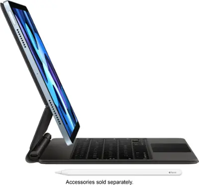 Apple - Geek Squad Certified Refurbished 10.9-Inch iPad Air  - (4th Generation) with Wi-Fi + Cellular - 64GB - Sky Blue (Unlocked)