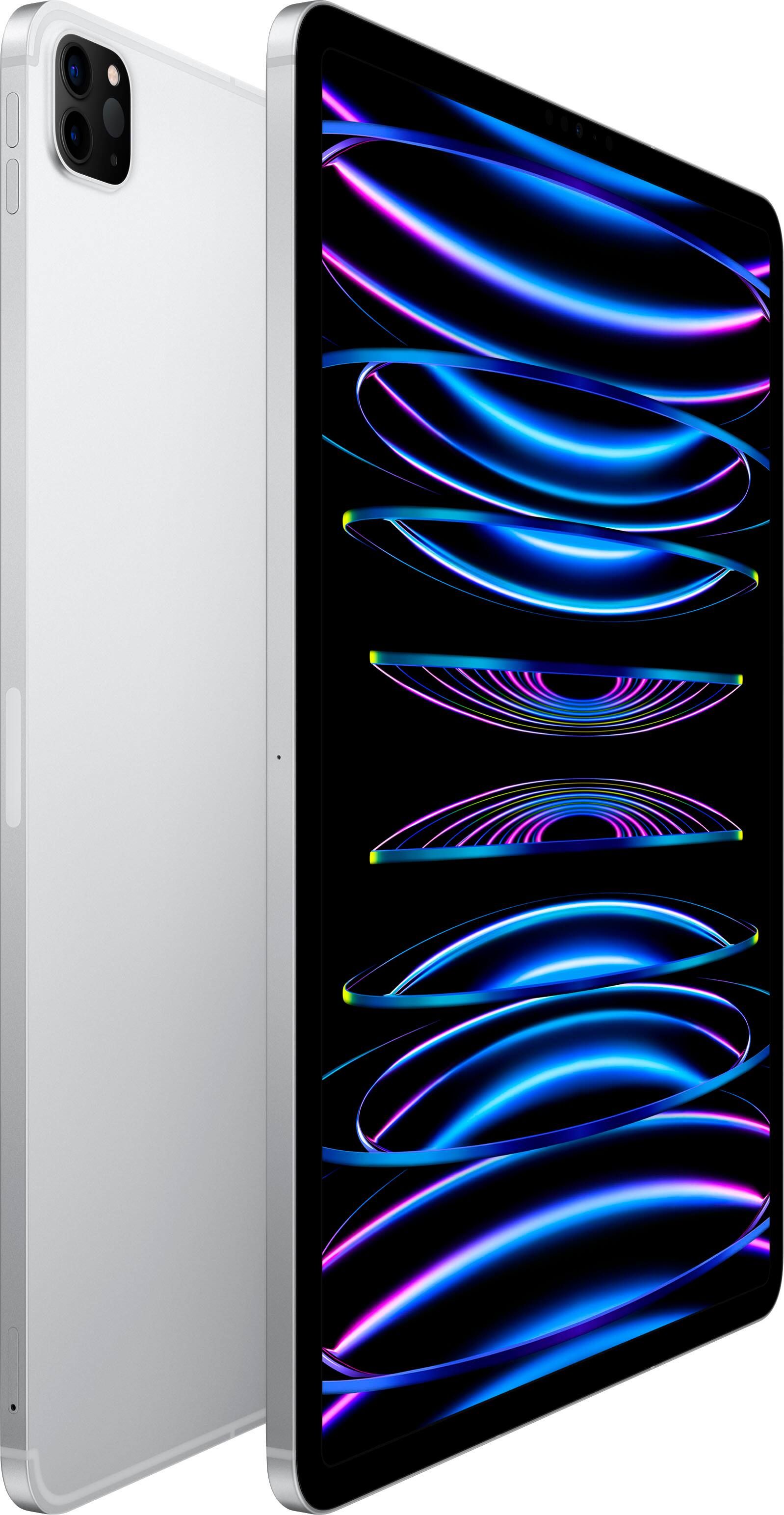 Back. Apple - Geek Squad Certified Refurbished 12.9-Inch iPad Pro with Wi-Fi + Cellular - 128GB - Silver.