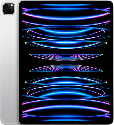 Front. Apple - 12.9-Inch iPad Pro with Wi-Fi + Cellular - 128GB - Silver.