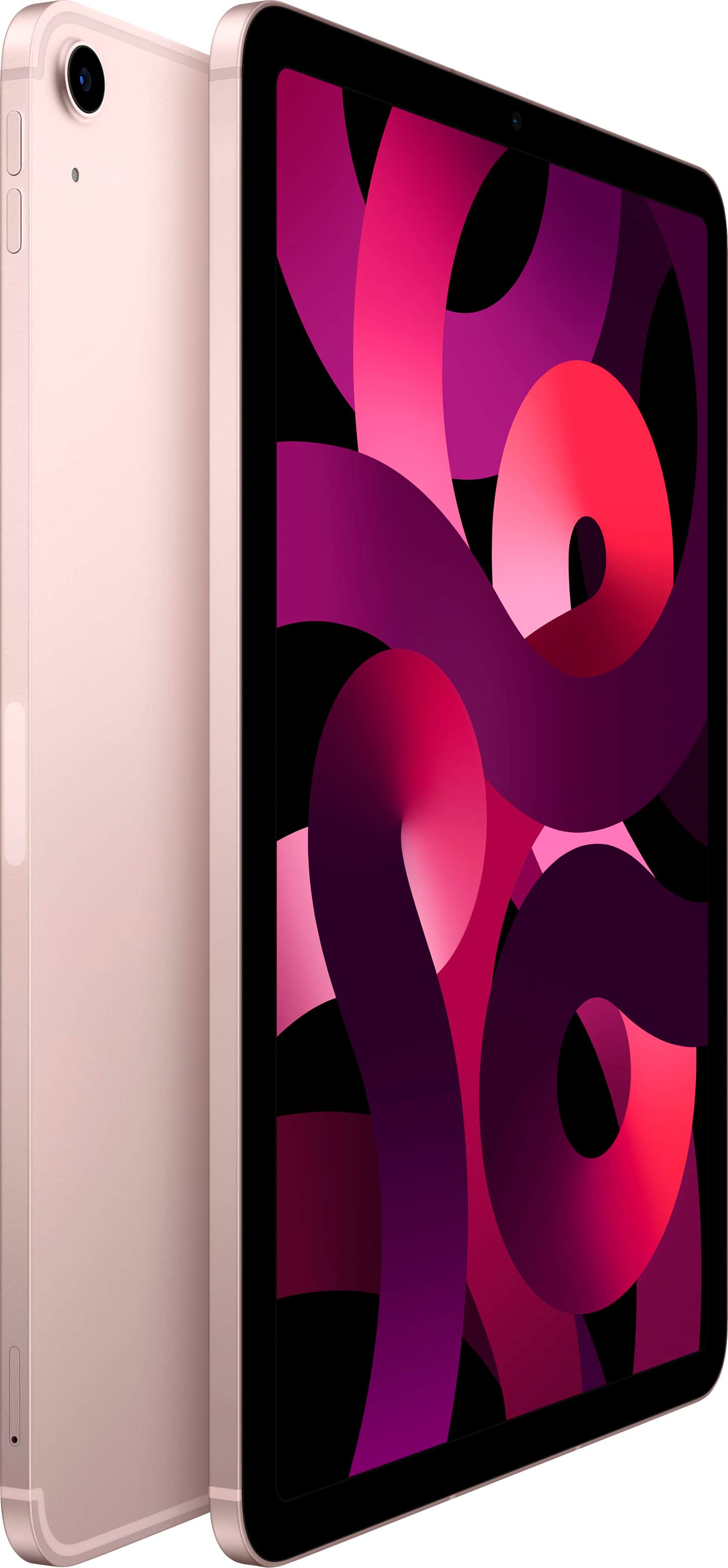 Left View: Apple - 10.9-Inch iPad Air - Latest Model - (5th Generation) with Wi-Fi + Cellular - 256GB (AT&T) - Pink