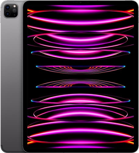Apple - 12.9-Inch iPad Pro (6th Generation) M2 chip Wi-Fi + Cellular - 512GB - Space Gray (AT&T)-Front_Standard 