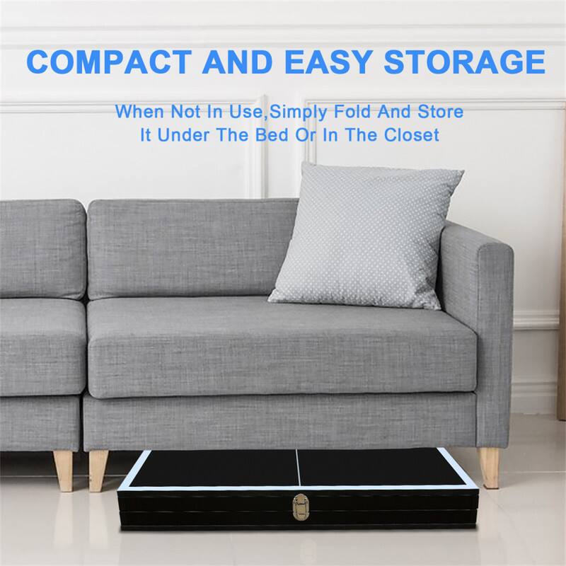 COMPACT AND EASY STORAGE

When Not In Use, Simply Fold And Store It Under The Bed Or In The Closet