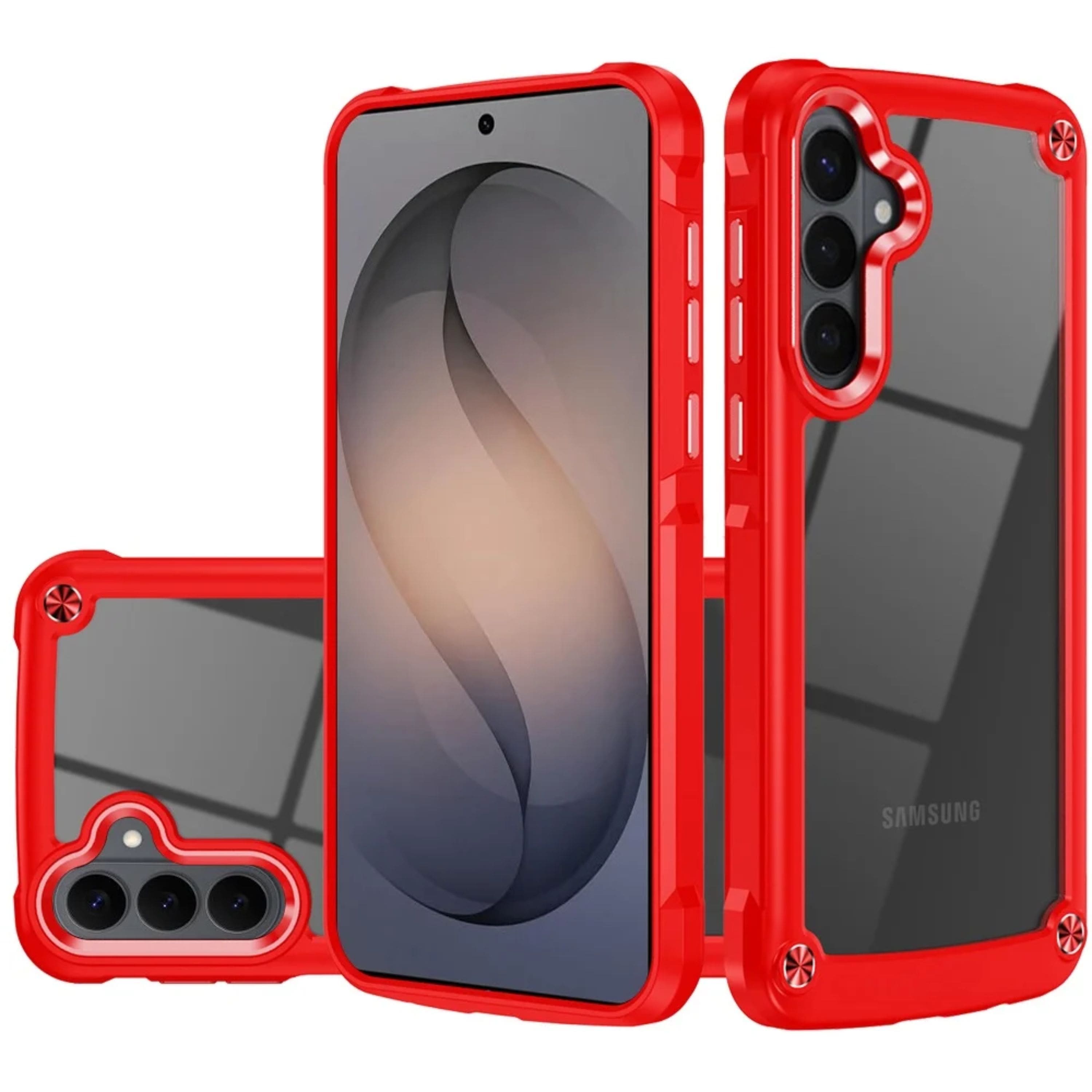 Kitcheniva - Metal Buttons Raised Camera Lip Plus Tempered Glass For Samsung S26 Plus Case - Red price history on PriceWatchPro
