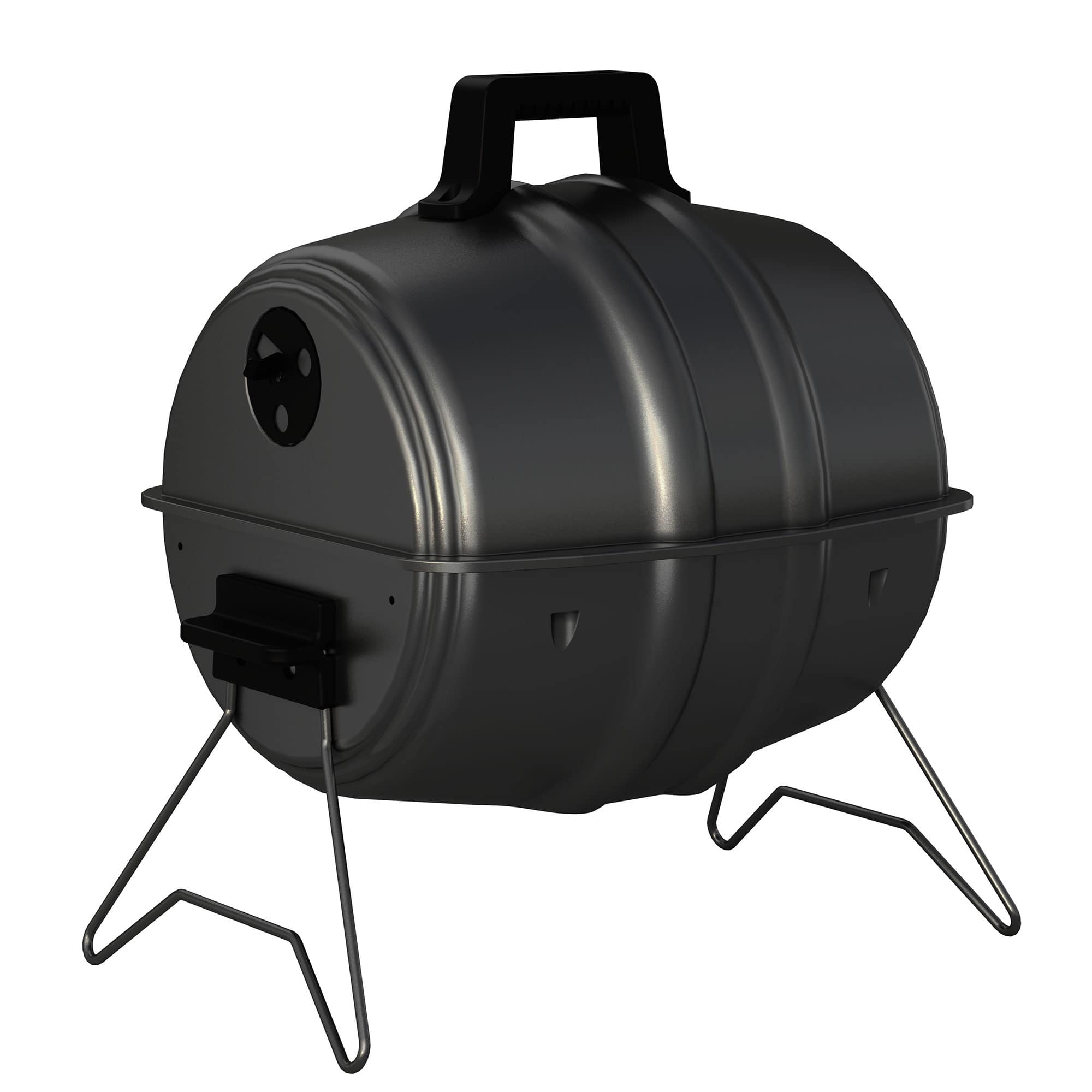 Americana Grills - Keg A Que Charcoal BBQ Portable Grill, 186 Square Inch - Black