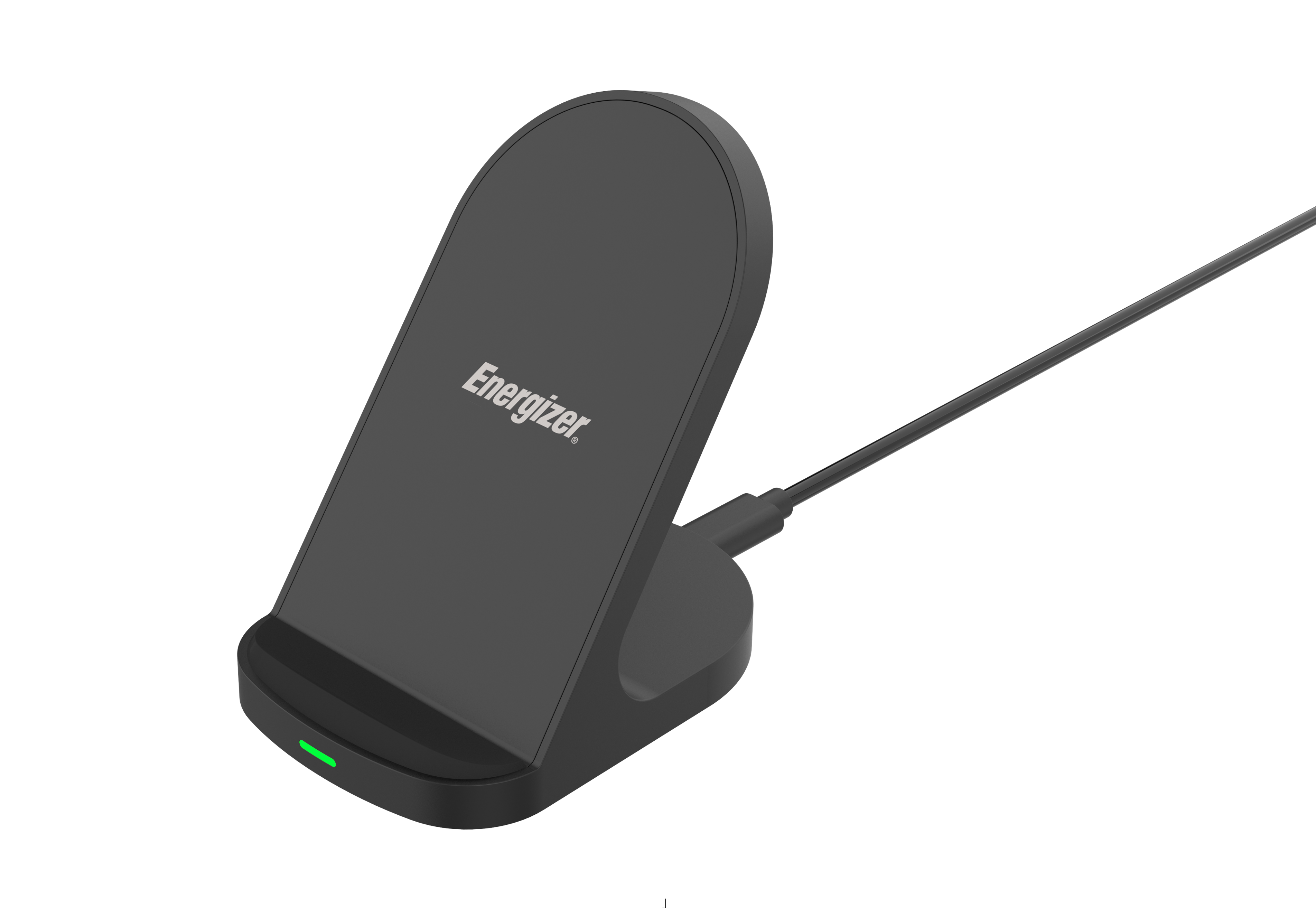 Energizer - Max 15W Qi Certified Universal Wireless Charging Stand - USB-C Cable Included (QC 3.0 or Power Deliver adapter REQUIRED) - Black - Front_Zoom