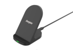 Front. Energizer - Max 15W Qi Certified Universal Wireless Charging Stand - USB-C Cable Included (QC 3.0 or Power Deliver adapter REQUIRED) - Black.
