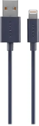 Front. Dynex™ - 3' MFi Lightning Cable for Apple® iPhone, iPad, or iPod - Midnight Blue.
