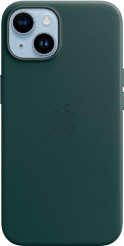 Apple - iPhone 14 Leather Case with MagSafe - Forest Green