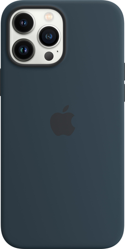 

Apple - iPhone 13 Pro Max Silicone Case with MagSafe - Abyss Blue