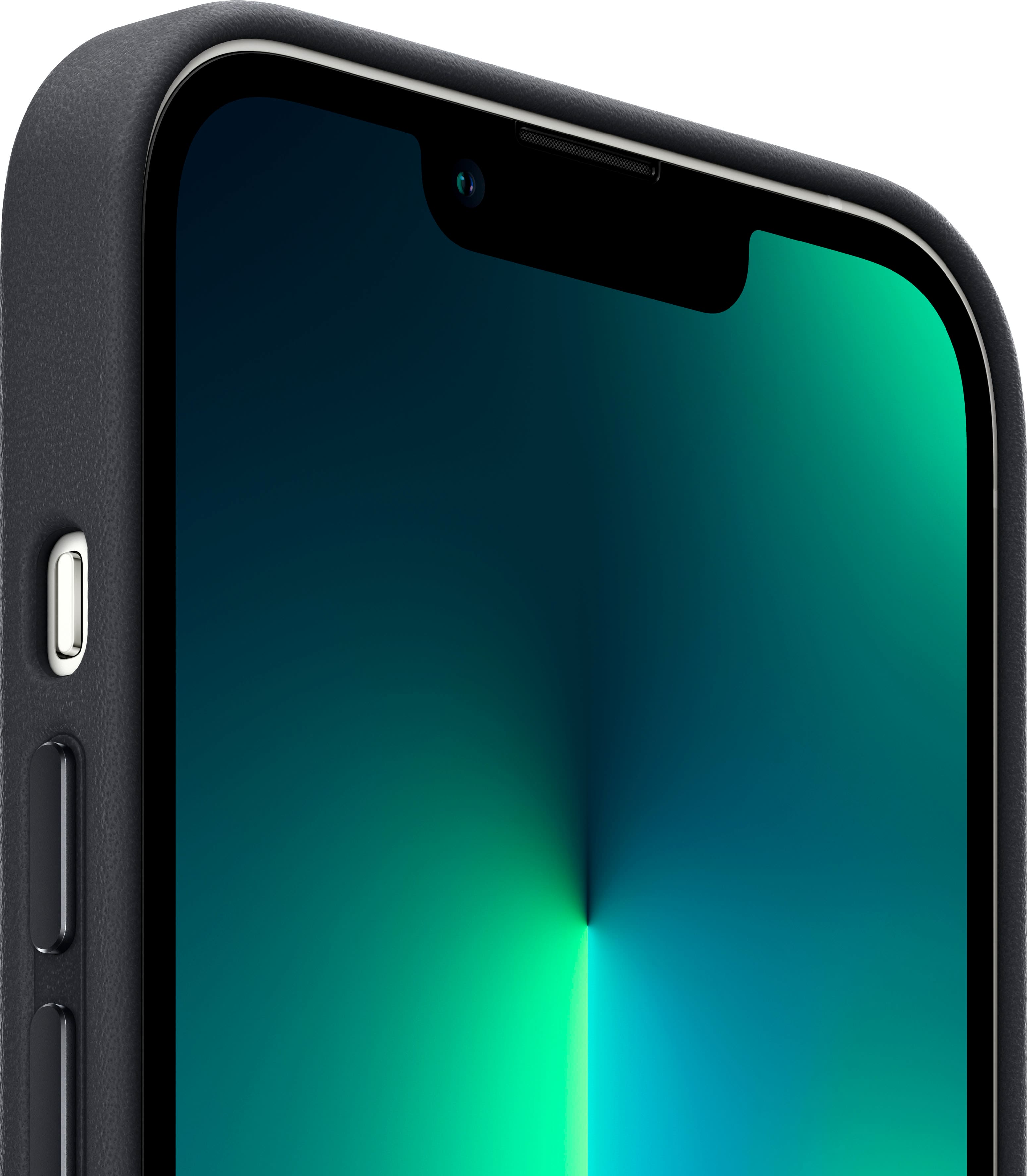 Alt View 11. Apple - iPhone 13 Pro Leather Case with MagSafe - Midnight.