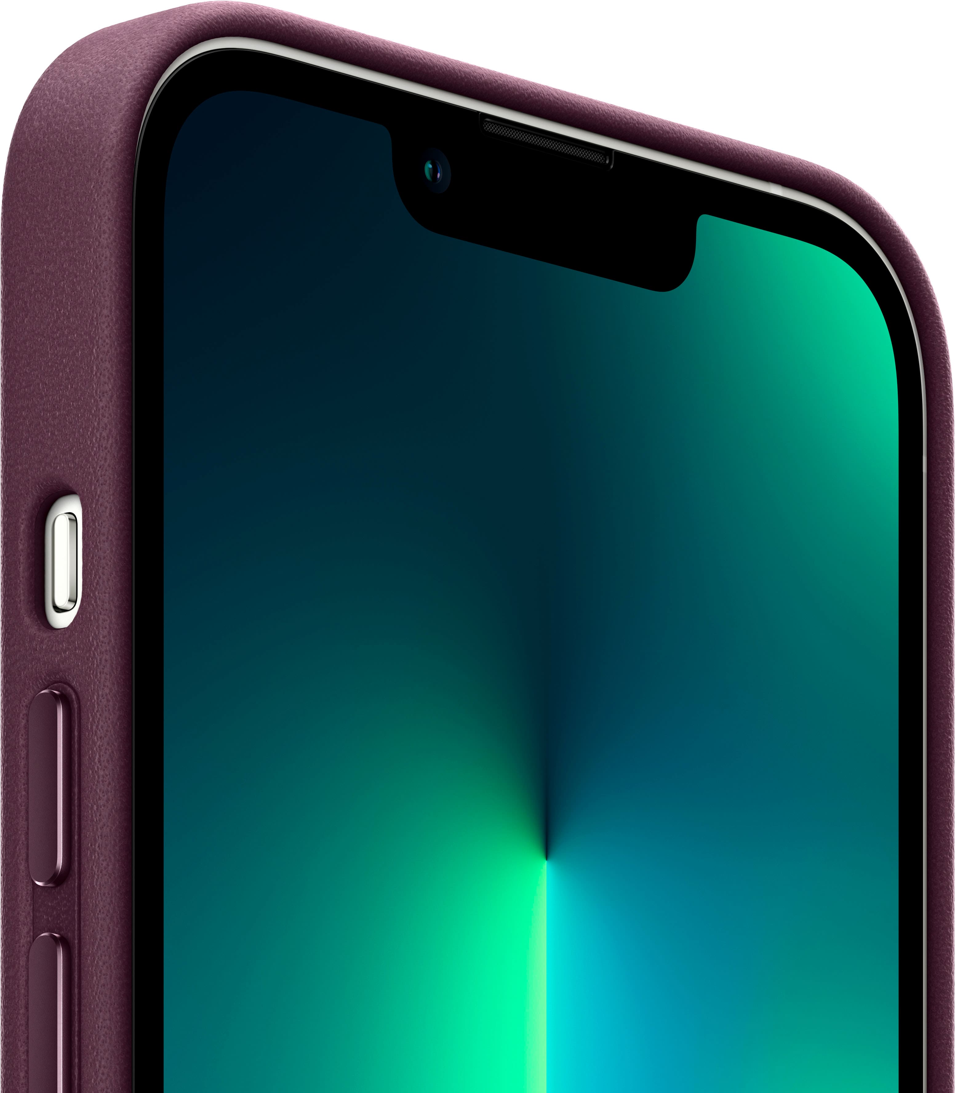 Alt View 11. Apple - iPhone 13 Pro Leather Case with MagSafe - Dark Cherry.