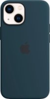 Apple - iPhone 13 mini Silicone Case with MagSafe - Abyss Blue - Front_Zoom