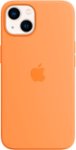 Front Zoom. Apple - iPhone 13 Silicone Case with MagSafe - Marigold.