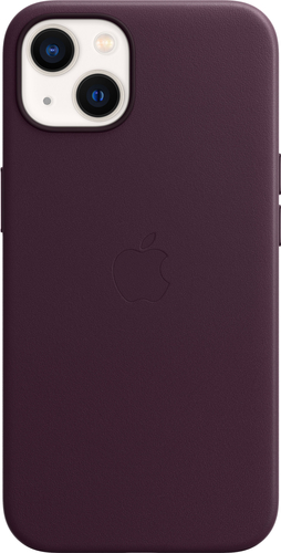 Apple - iPhone 13 Leather Case with MagSafe - Dark Cherry