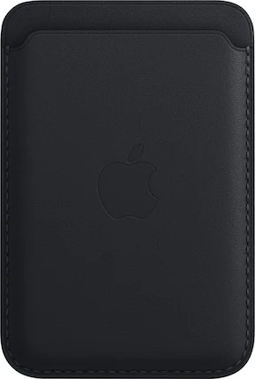 Front. Apple - iPhone Leather Wallet with MagSafe - Midnight.