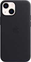 Apple - iPhone 13 mini Leather Case with MagSafe - Midnight - Front_Zoom