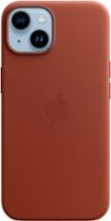 Apple - iPhone 14 Leather Case with MagSafe - Umber - Front_Zoom
